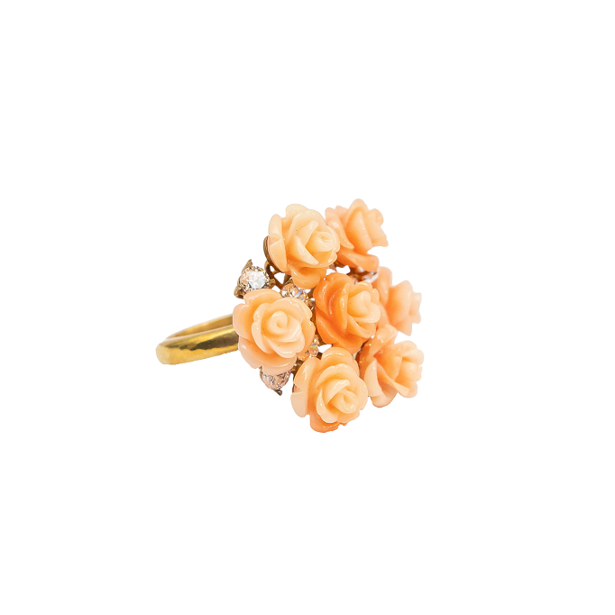 Coral roses ring