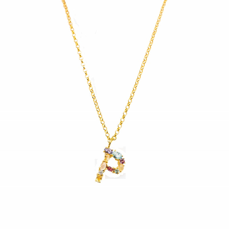 Initial necklace "P"