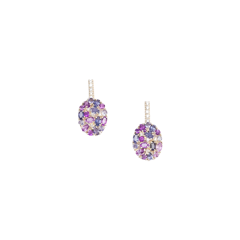 Amethyst & Iolite earrings