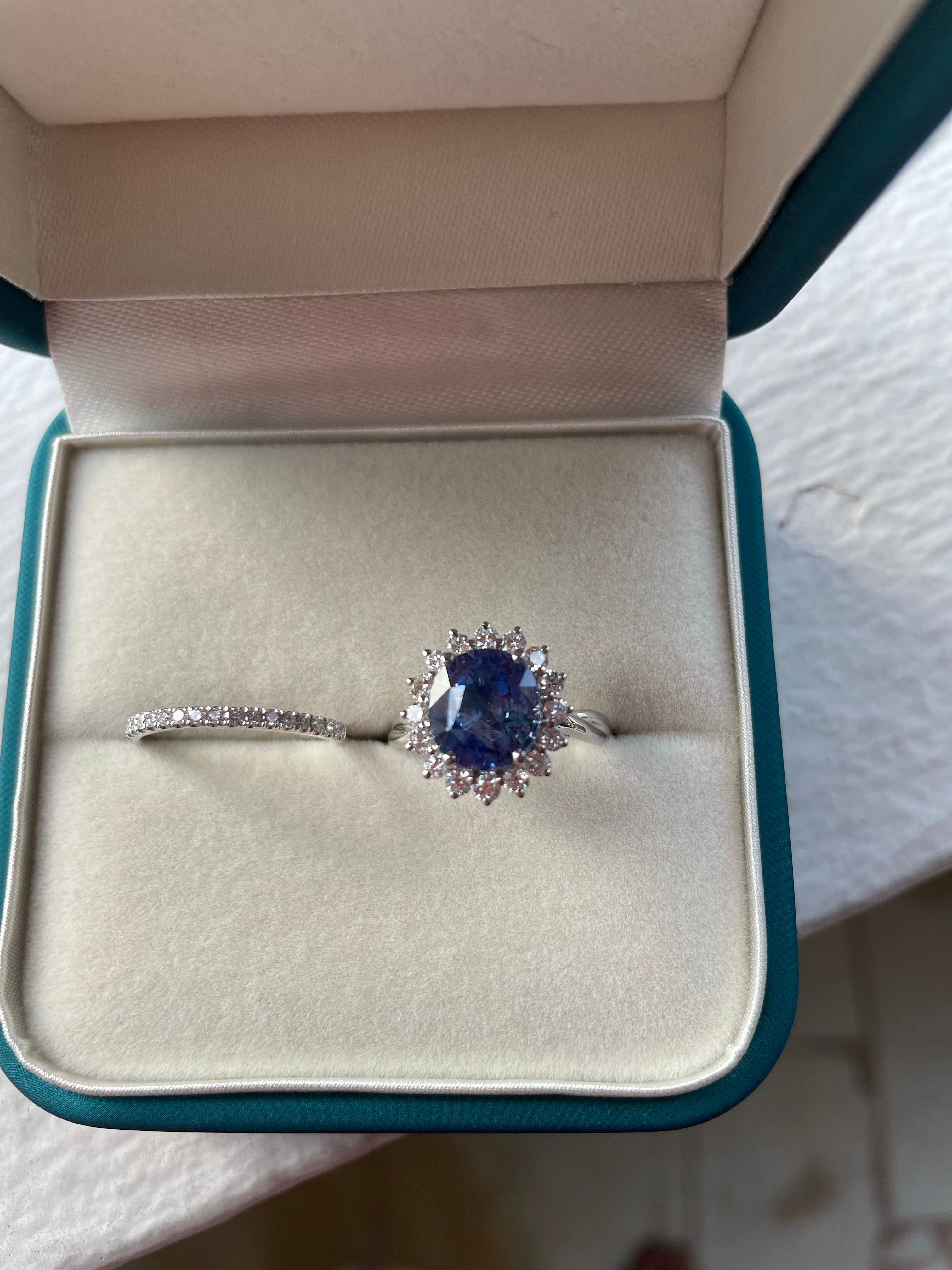 Blue sapphire ring set- final payment